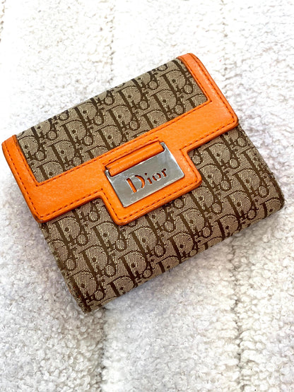 DIOR PORTEMONNAIE QUADRATISCH MONOGRAM COMPACT WALLET