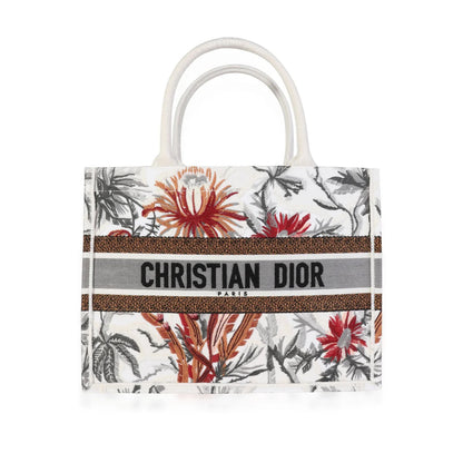 DIOR TOILE DE JOUY TROPICALLA EMBROIDERED LARGE BOOK TOTE BAG