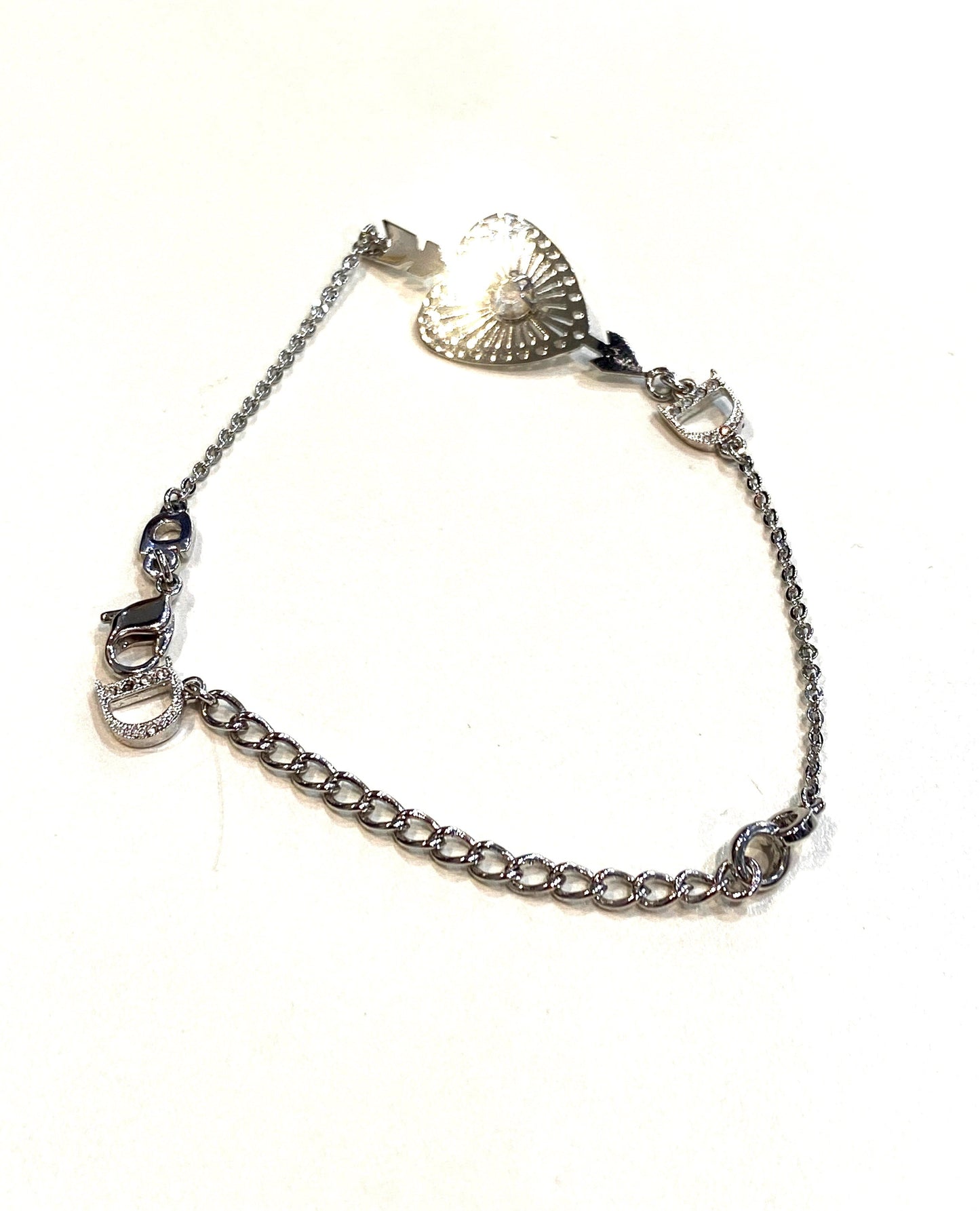 CHRISTIAN DIOR VINTAGE SILVER PLATED BRACELET