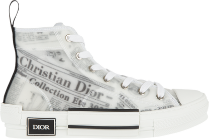 DIOR X DANIEL ARSHAM NEWSPAPER PRINT B23 HIGH TOP SNEAKERS
