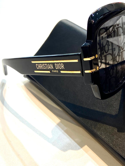 DIOR DIORSIGNATURE OVERSIZED LOGO ACETATE SUNGLASSES