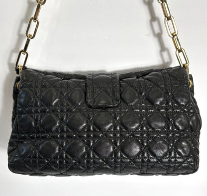 DIOR LAMBSKIN CANNAGE NEW LOCK SHOULDER BAG