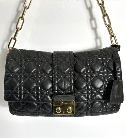 DIOR LAMBSKIN CANNAGE NEW LOCK SHOULDER BAG