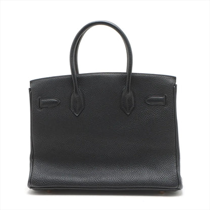 Hermes Birkin 30  Togo H Square Stamp Noir Black