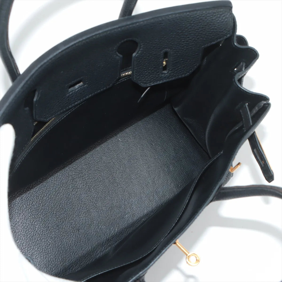 Hermes Birkin 30  Togo H Square Stamp Noir Black