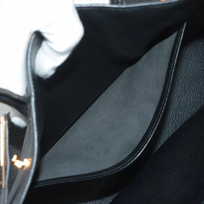 Hermes Birkin 30  Togo H Square Stamp Noir Black