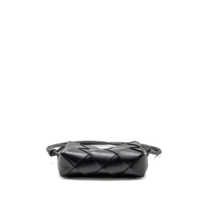 Bottega Veneta Cassette Camera Purse Smooth Intreccio Leather Black