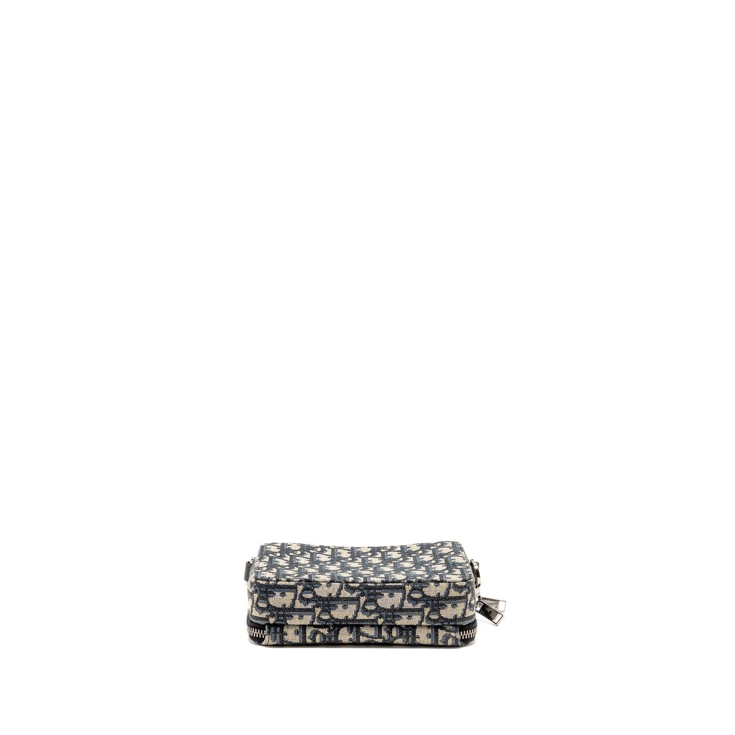 Dior Wallet On Strap Oblique Jacquard Canvas/Leather Blue