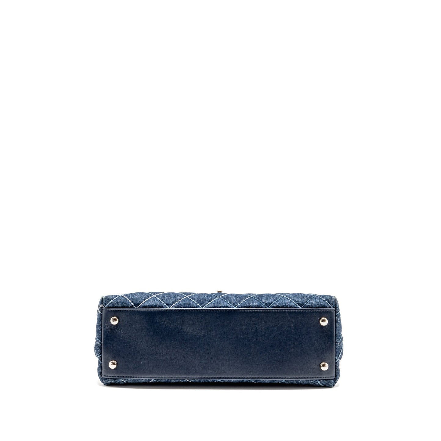 Chanel Medium Coco Handle Denim/Leather Blue SHW