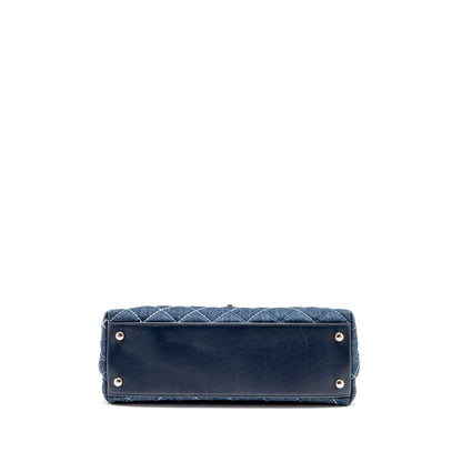 Chanel Medium Coco Handle Denim/Leather Blue SHW