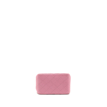 Chanel Mini Bucket hobo bag caviar pink LGHW (microchip)