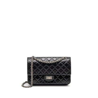 Chanel Small 2.55 Reissue Flap Bag Aged Calfskin Black SHW (Microchip)