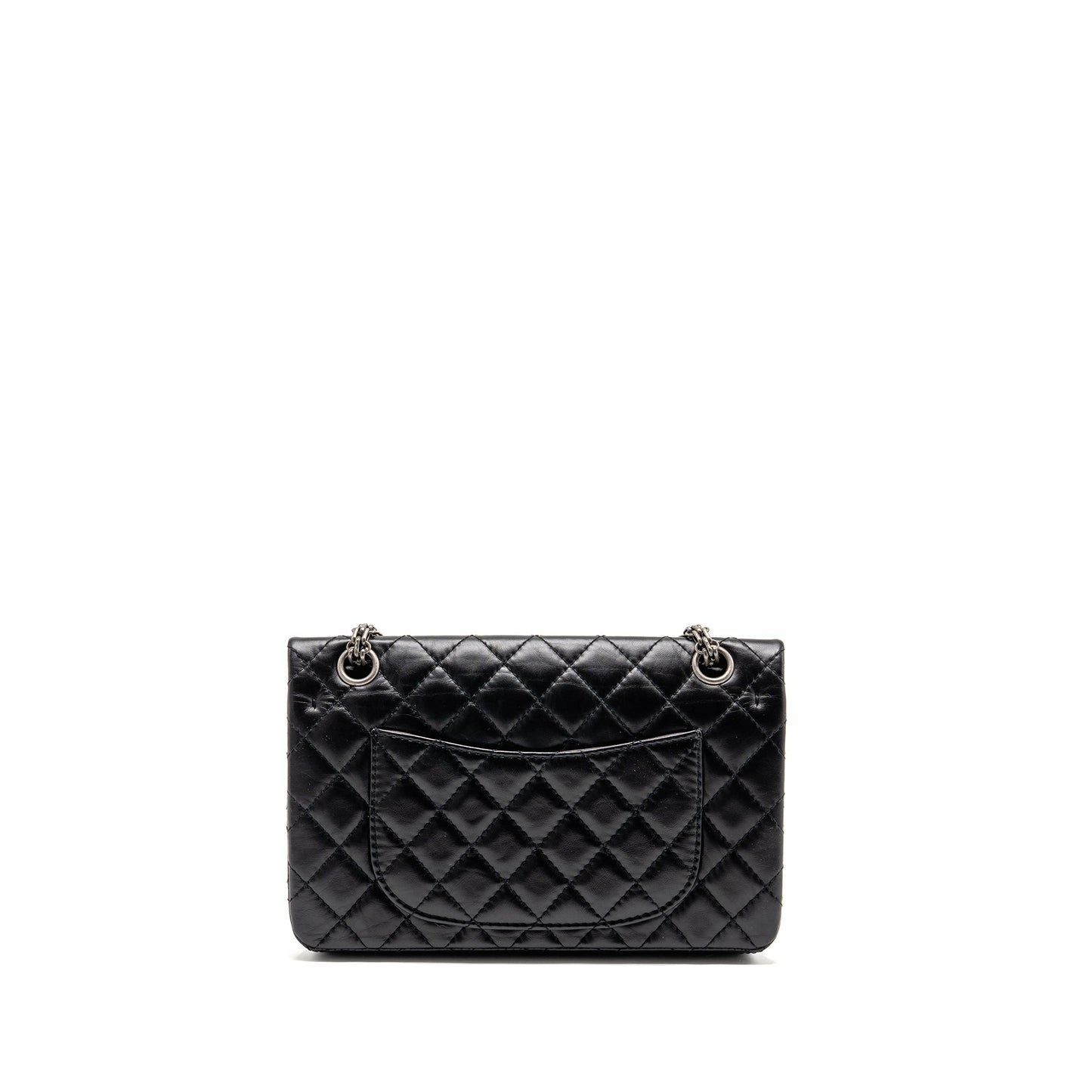 Chanel Small 2.55 Reissue Flap Bag Aged Calfskin Black SHW (Microchip)