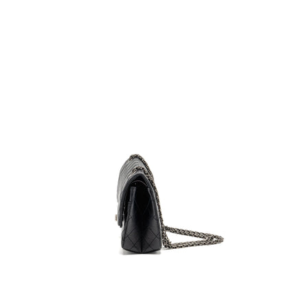 Chanel Small 2.55 Reissue Flap Bag Aged Calfskin Black SHW (Microchip)