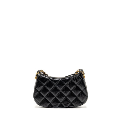 Chanel 23K 19 Hobo Shoulder Bag Calfskin Black GHW (Microchip)