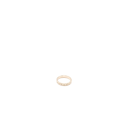 Chanel Size 53 Mini Version Coco Crush Ring Quilted Motif 18K Beige Gold