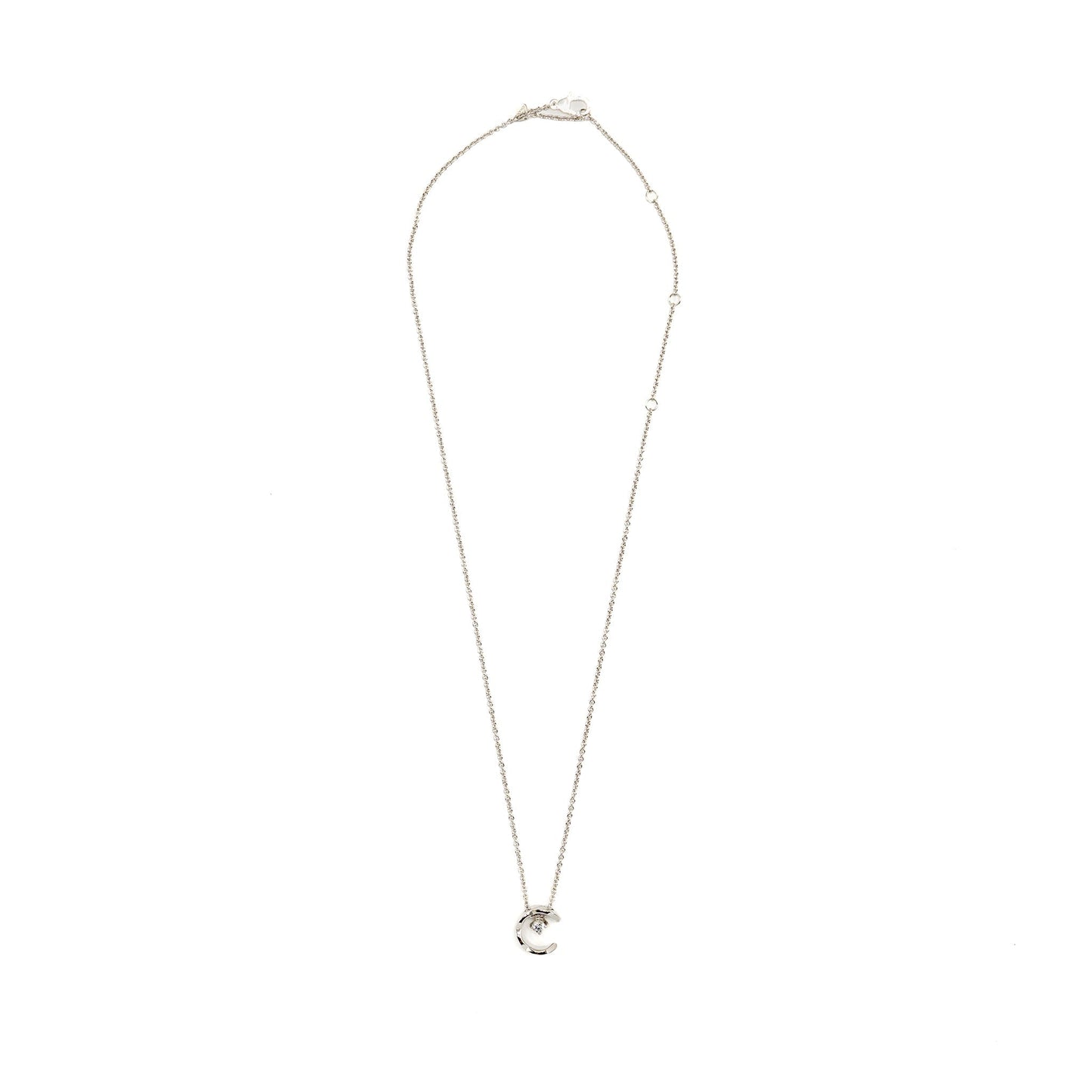 Chanel Coco necklace quilted motif, 18k white gold, diamonds