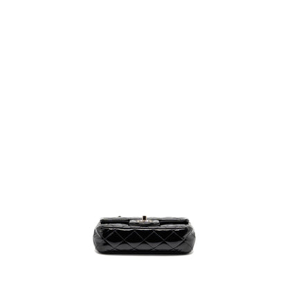 Chanel CC Mini Flap Bag Patent Black SHW