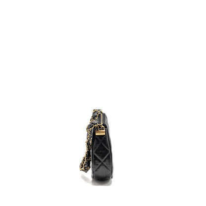 Chanel 23K 19 Hobo Shoulder Bag Calfskin Black GHW (Microchip)