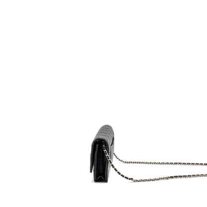 Chanel Classic Wallet on Chain Caviar Black SHW