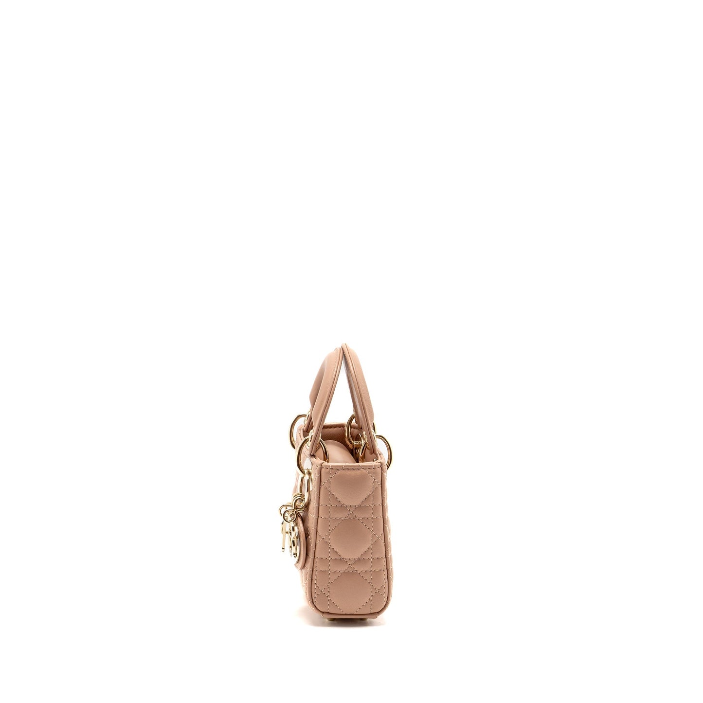 Dior Micro Lady Dior Cannage Lambskin Rose Des Vents