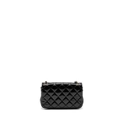 Chanel CC Mini Flap Bag Patent Black SHW