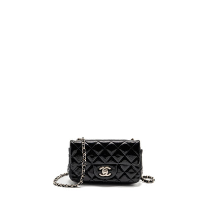 Chanel CC Mini Flap Bag Patent Black SHW
