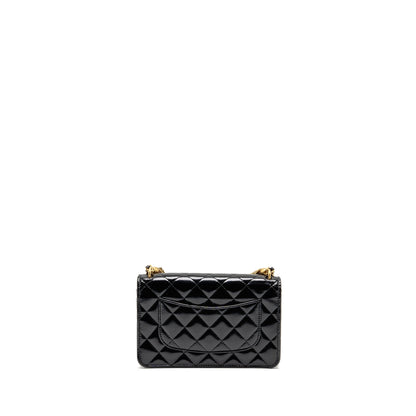 Chanel 24A Detailed Chain Wallet on Chain Shiny Calfskin Black GHW (Microchipï¼