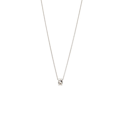 Chanel Coco Crush Necklace Quilted Motif White Gold