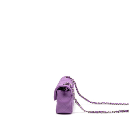 Chanel Mini Rectangular Flap Bag Lambskin Purple SHW