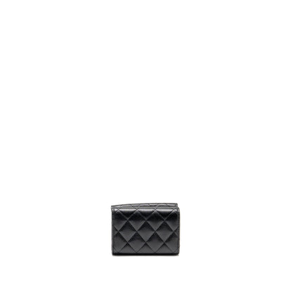 Chanel Small Compact Wallet Caviar Black SHW (microchip)