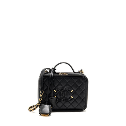 Chanel CC Filigree vanity caviar black GHW