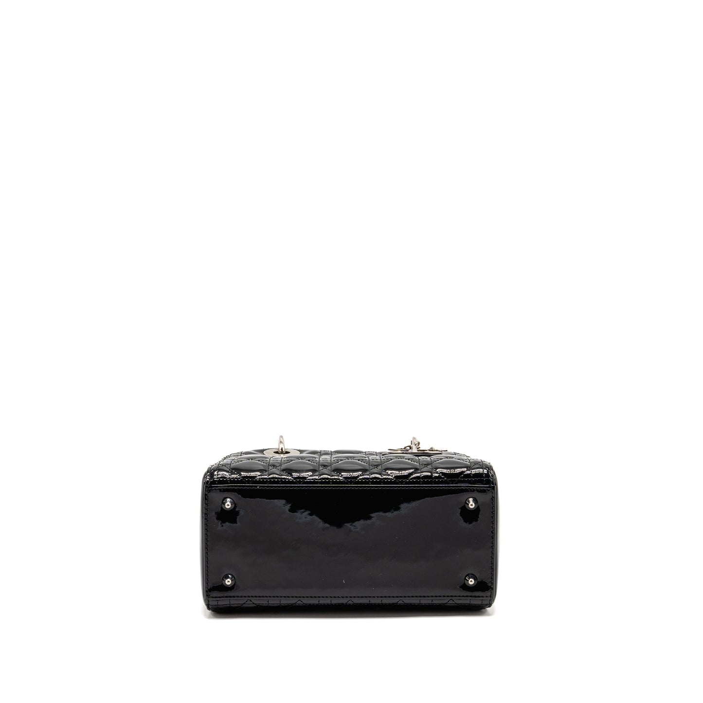 Medium Lady Dior Patent Leather Black