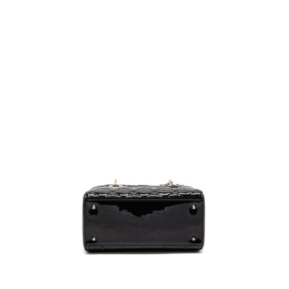 Medium Lady Dior Patent Leather Black