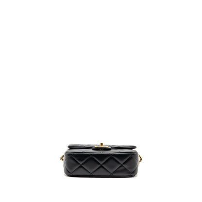 Chanel MY Perfect Mini Flap Bag Lambskin Black GHW (Microchip)