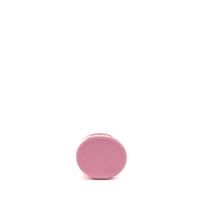 Chanel Top Handle Round Vanity Case Lambskin Pink LGHW