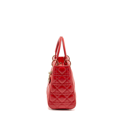 Dior Medium Lady Dior Lambskin Red