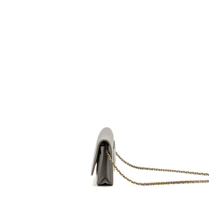 Chanel Classic Wallet on Chain Caviar Grey LGHW (Microchip)
