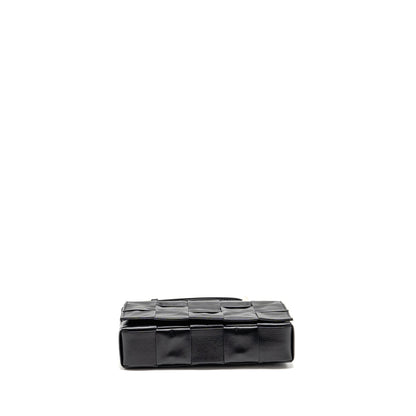 Bottega Veneta Cassette Messenger Purse Calfskin Black