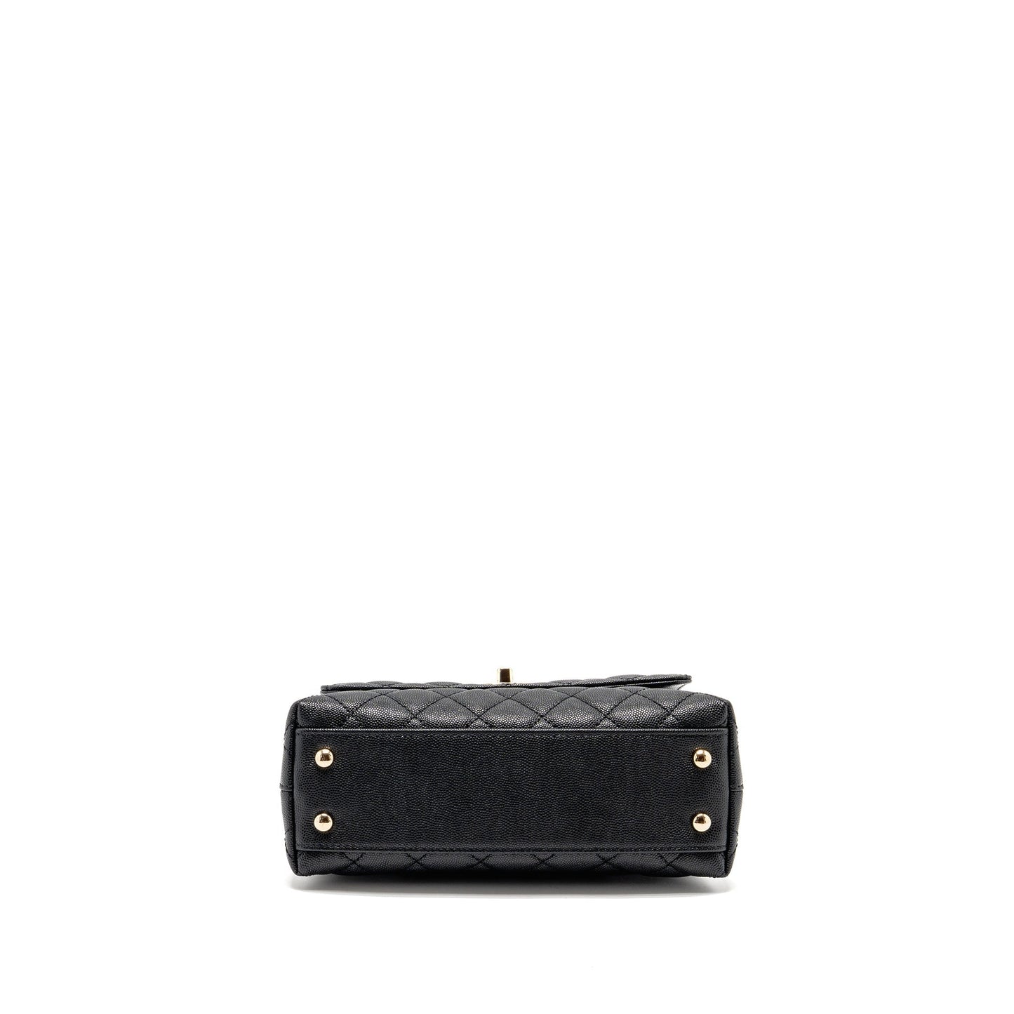 Chanel Small Coco Handle Caviar Black LGHW(microchip)