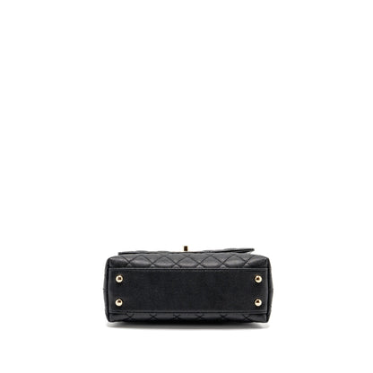 Chanel Small Coco Handle Caviar Black LGHW(microchip)