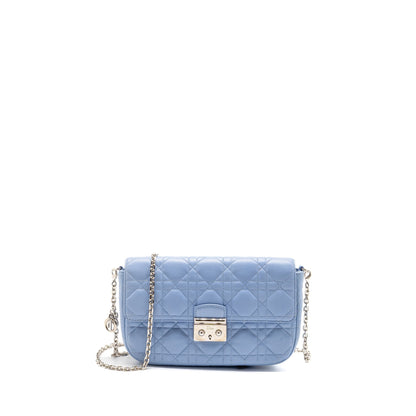 Dior Miss Dior Crossbody Purse Lambskin Light Blue