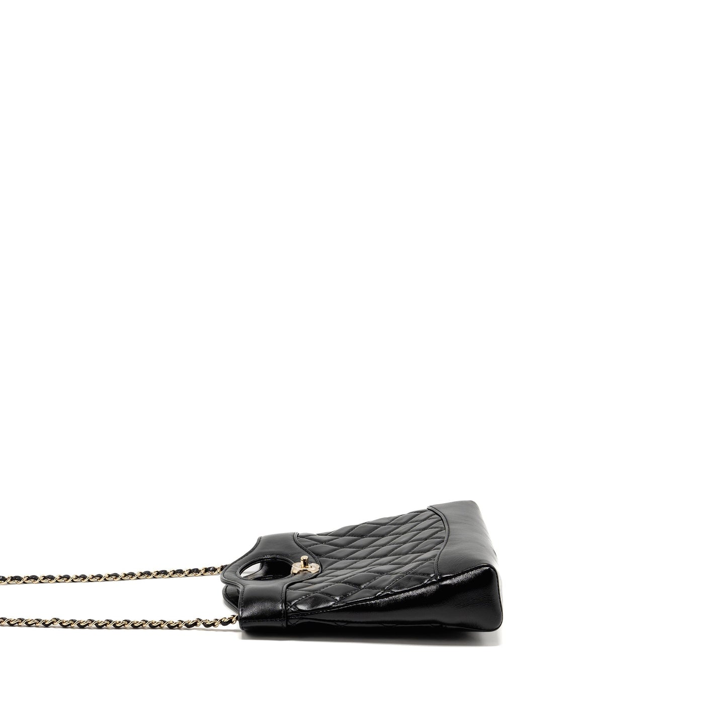 Chanel Mini 31 bag shiny lambskin black LGHW (microchip)