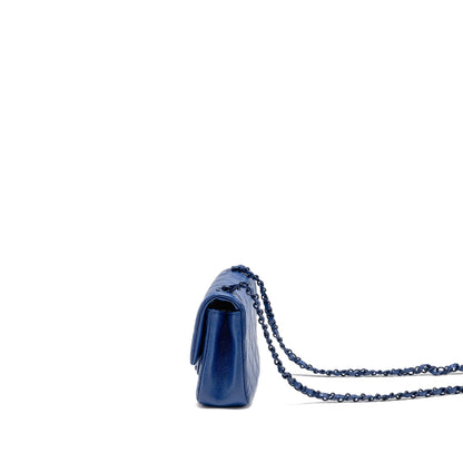 Chanel Incognito Mini Square Flap Bag Caviar Blue with blue hardware