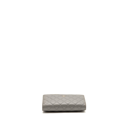 Chanel Classic Wallet on Chain Caviar Grey LGHW (Microchip)
