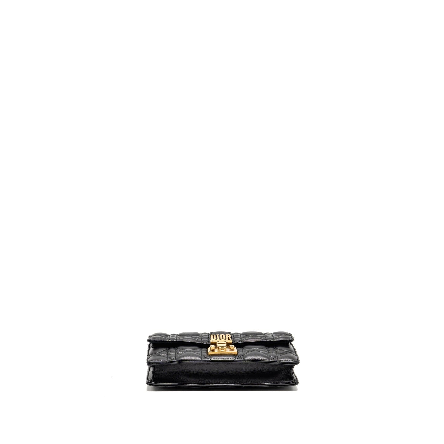 Dior Dioraddict Wallet on Chain Cannage Leather Black