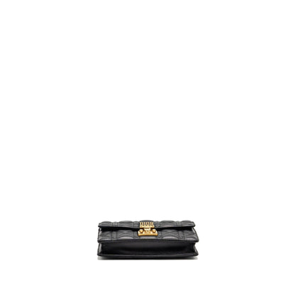 Dior Dioraddict Wallet on Chain Cannage Leather Black