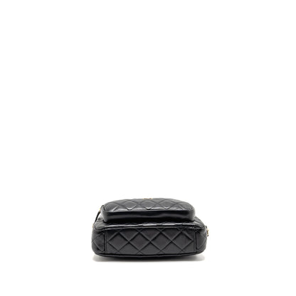 Chanel 25c Camera Bag Lambskin Black LGHW (microchip)