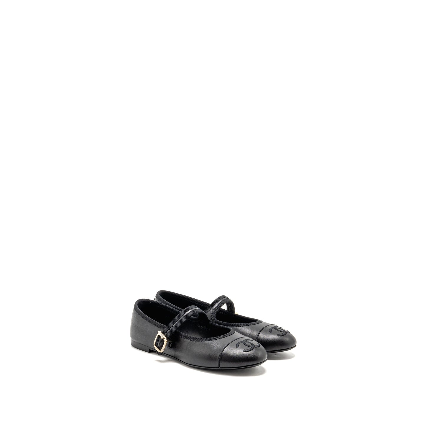 Chanel size 36.5 Mary Janeâs ballet lambskin black