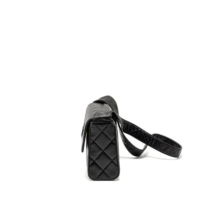 Chanel Vintage Quilted CC Flap Bag Lambskin Black GHW